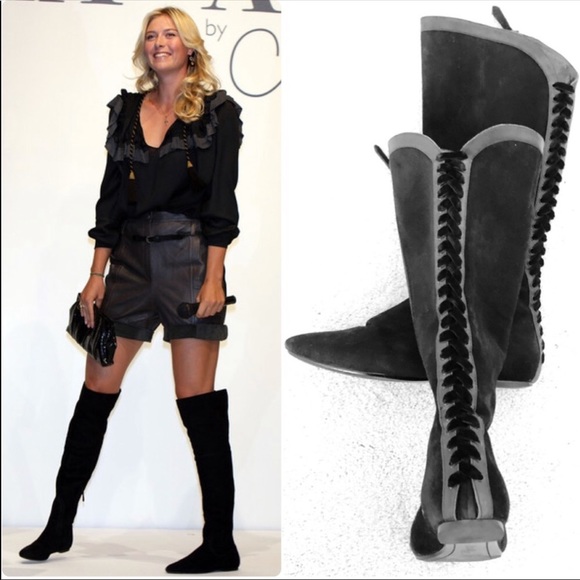 Cole Haan Shoes - Cole Haan Maria Sharapova Suede Lace Up Boots